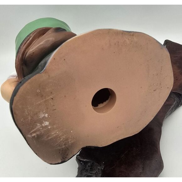 Vintage Garden Gnome Mountaineer Hiker Dwarf 11" Rubber Figure Made West Germany - Picture 10 of 11